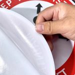 Selbstklebende wasserdichte PVC-Bodenaufkleber zur Epidemieprävention und sozialer Distanz, Länge: 24 cm – Bild 4