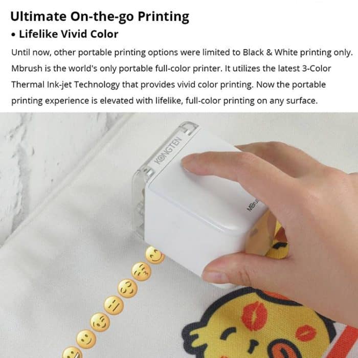 MBrush01 1200 DPI Mini tragbarer bunter Drucker – Bild 8