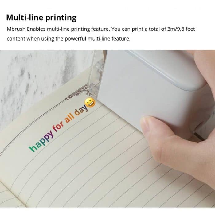 MBrush01 1200 DPI Mini tragbarer bunter Drucker – Bild 10