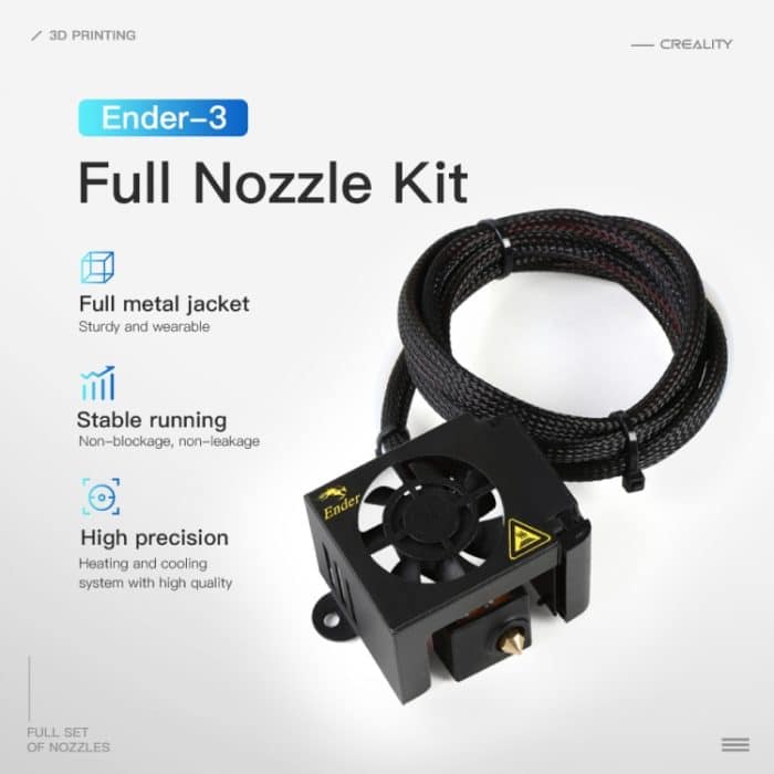Creality 24V 40W Extruder Volldüsen-Hot-End-Kit mit Düsenextruder + Lüfter + Gehäuse für Ender-3 3D-Drucker – Bild 3