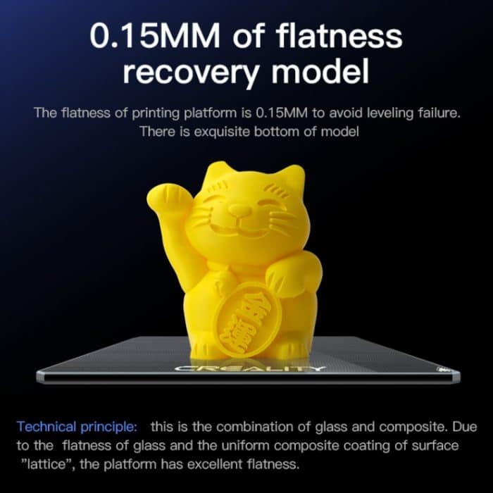 Creality Carborundum Glasplatte Plattform beheizte Bettaufbaufläche für Ender-3 3D-Druckerteil – Bild 6