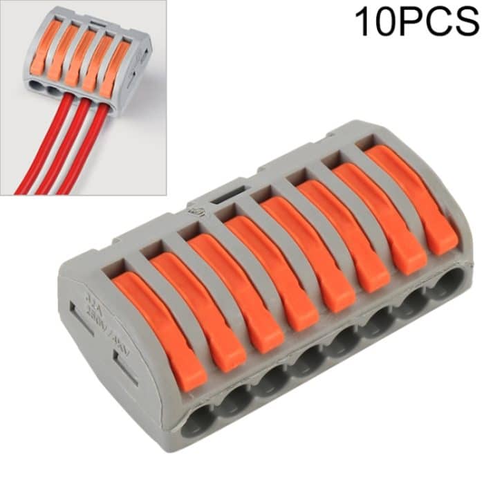 EPS2661.jpg 10 PCS 8-Port PCT-Serie Architekturverdrahtungsanschluss LED-Lampe Leiter Verteiler Anschlussdose Drahtverbindung – Bild 1