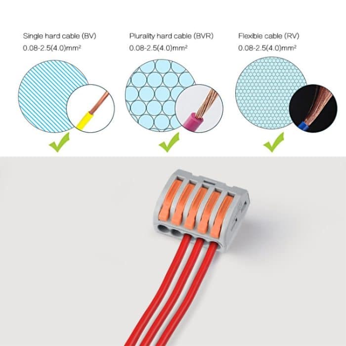 10 PCS 8-Port PCT-Serie Architekturverdrahtungsanschluss LED-Lampe Leiter Verteiler Anschlussdose Drahtverbindung – Bild 7