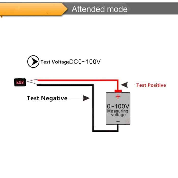 10 Stück 0,36 Zoll 3-Draht-Digitalspannungsmesser mit Gehäuse, Farblichtanzeige, Spannungsmessung: DC 0–100 V – Bild 7