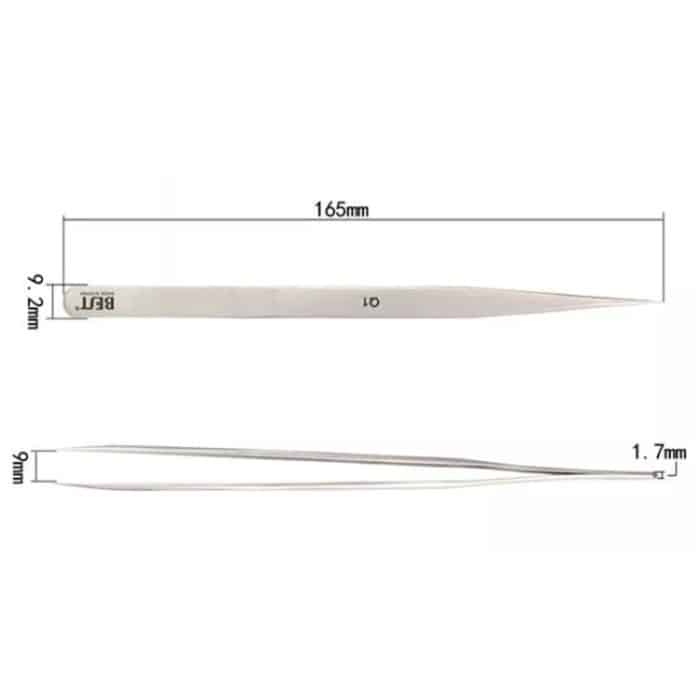 BEST BST-Q1 Pinzette aus gebürstetem Edelstahl – Bild 4