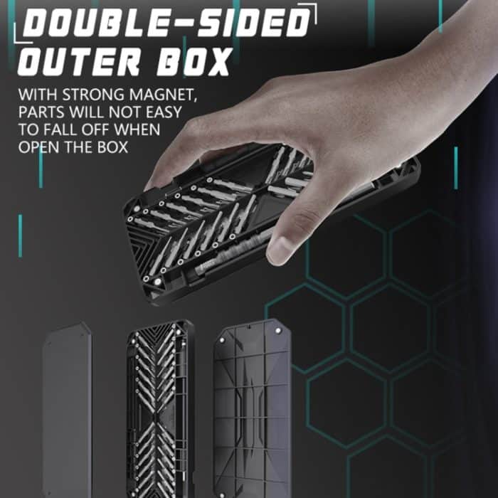 JAKEMY JM-8175 50 in 1 Doppelseitiger Außenkasten Multifunktions- und Präzisionsschraubendreher-Werkzeugsatz – Bild 7