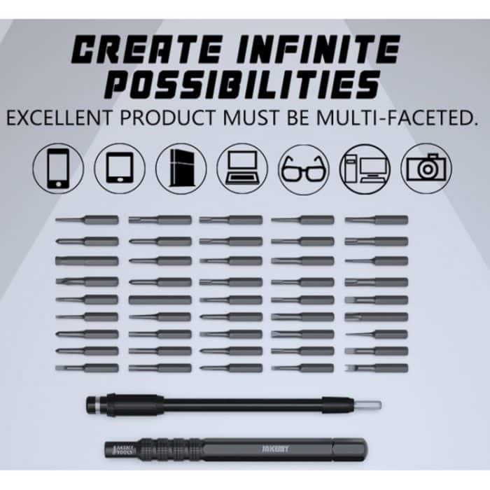 JAKEMY JM-8175 50 in 1 Doppelseitiger Außenkasten Multifunktions- und Präzisionsschraubendreher-Werkzeugsatz – Bild 9