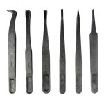 JF-S6in1 6-in-1-Pinzette aus antistatischer Kohlefaser mit gerader und gebogener Spitze, JF-S 6 in 1