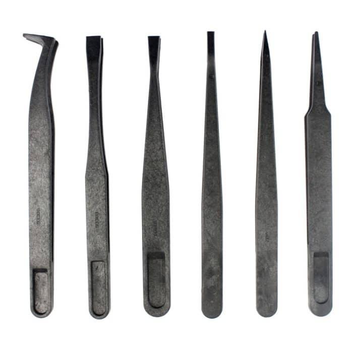 JF-S6in1 6-in-1-Pinzette aus antistatischer Kohlefaser mit gerader und gebogener Spitze, JF-S 6 in 1 – Bild 2