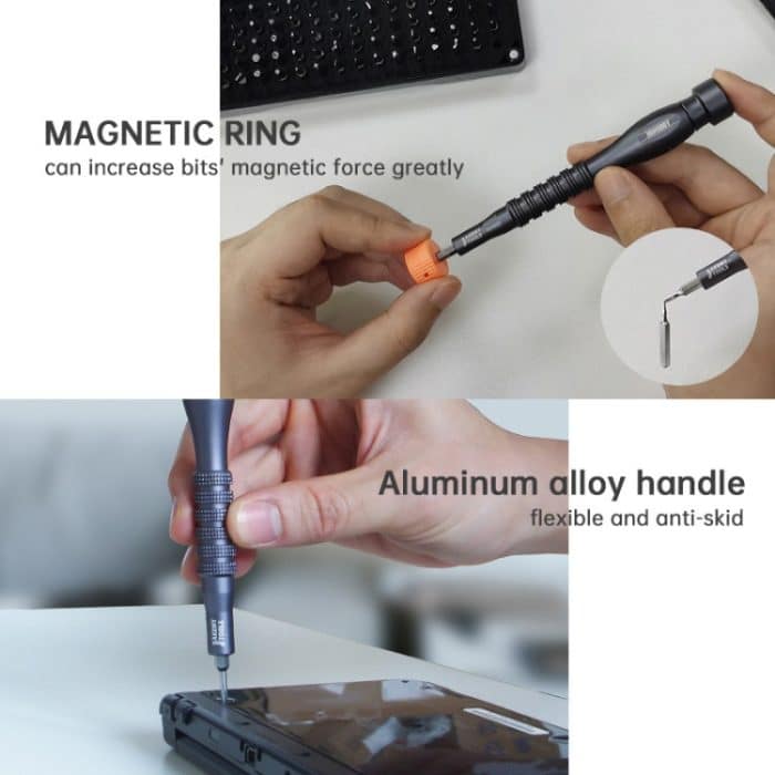 JAKEMY JM-8177 106 in 1 Schraubendreher Bitkopf Verlängerungsstange Multifunktionales Kombinationsreparaturwerkzeugset – Bild 8