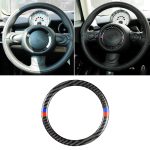 Rot Blau Farbe Autolenkrad R Fahrgestell Kohlefaser Dekorativer Aufkleber für BMW MINI R55 / R56 / Countryman R60 / Paceman R61