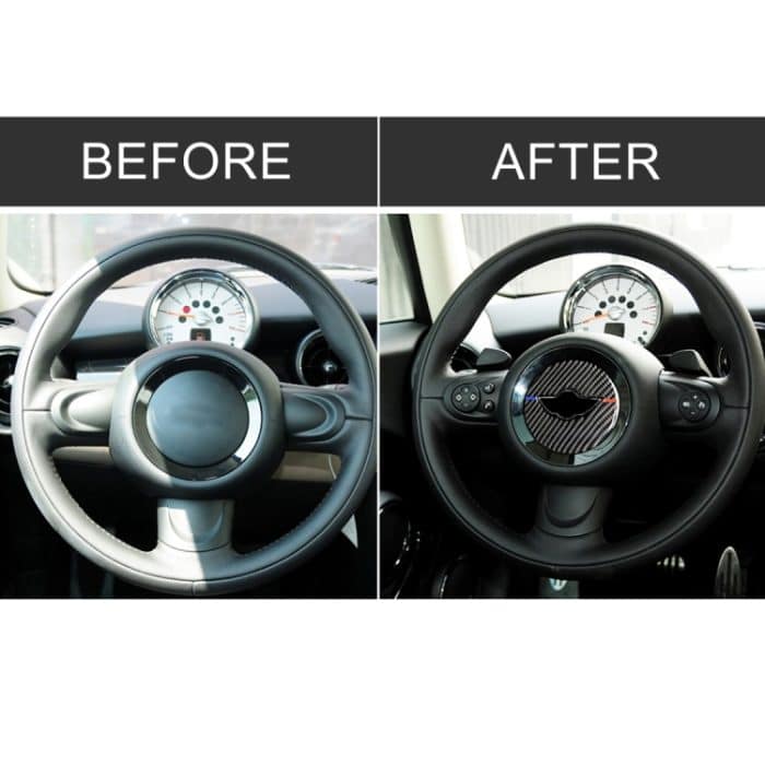 Rot Blau Farbe Autolenkrad F Fahrgestell Logo Kohlefaser Dekorativer Aufkleber für BMW Mini Cooper F55 / F56 / F60 / Countryman F60 – Bild 7