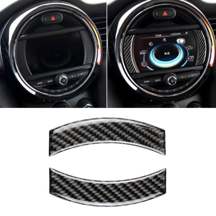 GRP0017.jpg 2 PCS Car F Fahrgestellnavigation Panel Kohlefaser Dekorativer Aufkleber für BMW Mini Cooper Countryman Clubman F54 / F55 / F56 / F60 – Bild 1