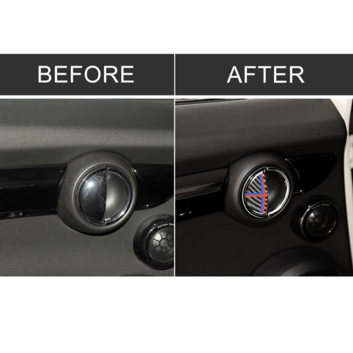 2 PCS Rot Blau Farbe R / F Universal Autotürgriff Kohlefaser Dekorativer Aufkleber für BMW Mini R55 / R56 / R60 / R61 / F55 / F54 / F60 – Bild 7