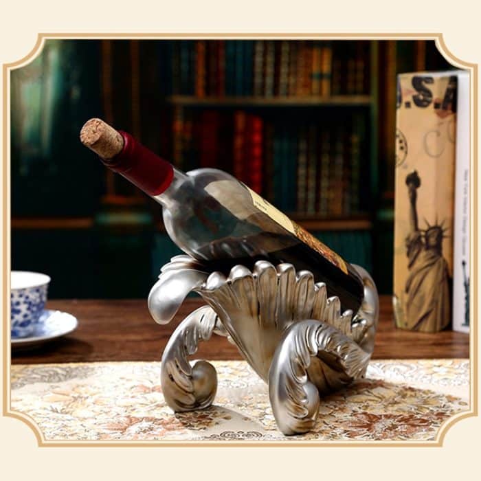 Blattform Kreative Rotweinregal-Abflussregal Flaschenhalter Ornament Resin Home Decoration – Bild 4