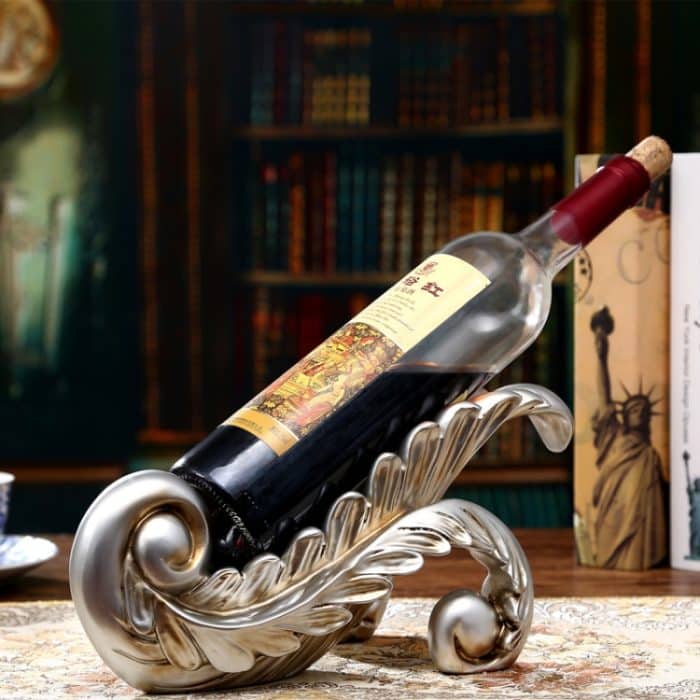 Blattform Kreative Rotweinregal-Abflussregal Flaschenhalter Ornament Resin Home Decoration – Bild 5
