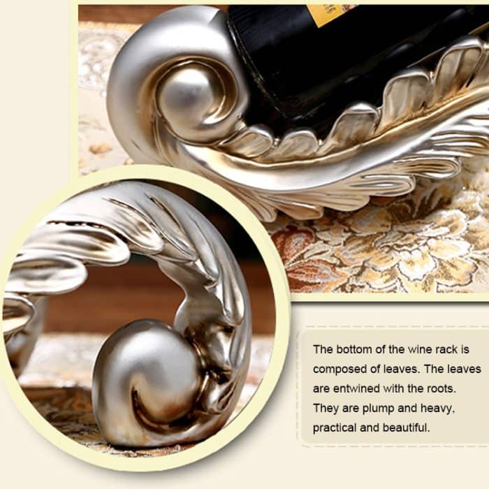 Blattform Kreative Rotweinregal-Abflussregal Flaschenhalter Ornament Resin Home Decoration – Bild 6