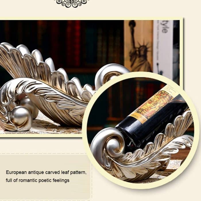 Blattform Kreative Rotweinregal-Abflussregal Flaschenhalter Ornament Resin Home Decoration – Bild 8