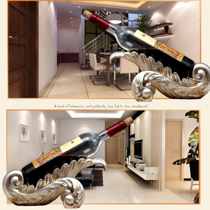 Blattform Kreative Rotweinregal-Abflussregal Flaschenhalter Ornament Resin Home Decoration – Bild 9