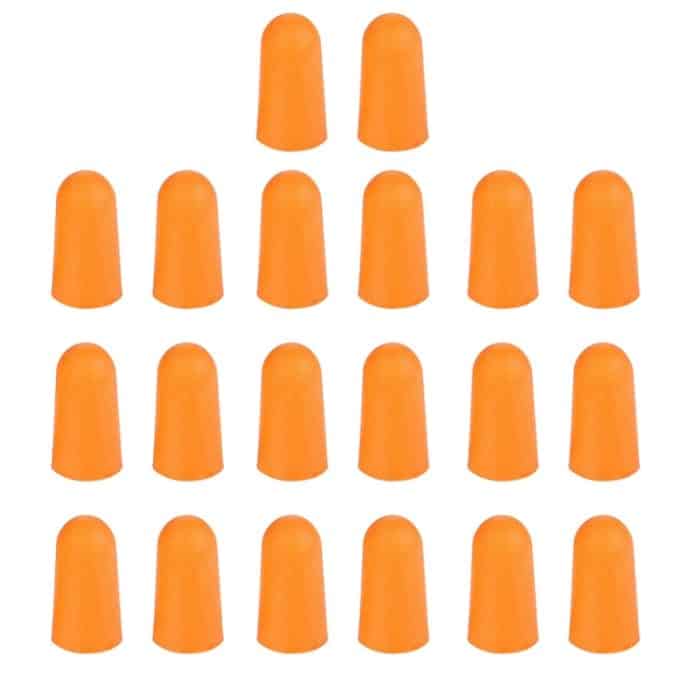 HC0040.jpg Zehn Paare ungiftig Orange Soft Memory Foam Material Ohrstöpsel zum Schlafen (Orange) – Bild 1