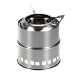 Outdoor Camping Mini Edelstahl Holzofen Vollalkohol Herd für Picknick Heizung – Bild 2