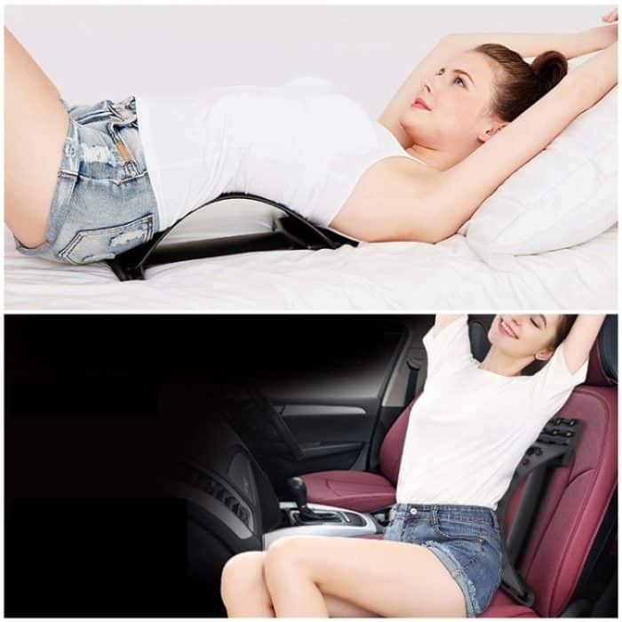 Lumbal Traction Stretching Gerät Haltungskorrektor Taille Unterstützung Wirbelsäulenschmerzen Linderung Rückenmassage Trage – Bild 7
