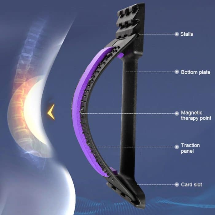 Lendenwirbel-Traktions-Dehnungsgerät, Haltungskorrektur, Taillenunterstützung, Wirbelsäule, Schmerzlinderung, Rückenmassage-Bahre, Black Green, Black Blue, Black Purple, Black Red, Red White, White Green, White Blue, White Purple – Bild 11
