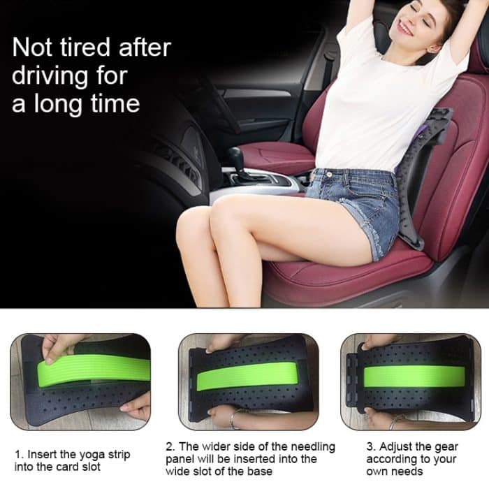 Lendenwirbel-Traktions-Dehnungsgerät, Haltungskorrektur, Taillenunterstützung, Wirbelsäule, Schmerzlinderung, Rückenmassage-Bahre, Black Green, Black Blue, Black Purple, Black Red, Red White, White Green, White Blue, White Purple – Bild 13