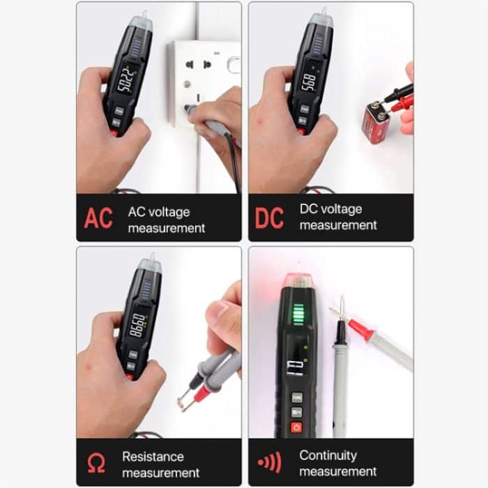 HABOTEST HT122 Multifunktions-Phasensequenz-Digitalmultimeter Smart Electricity Test Pen – Bild 5