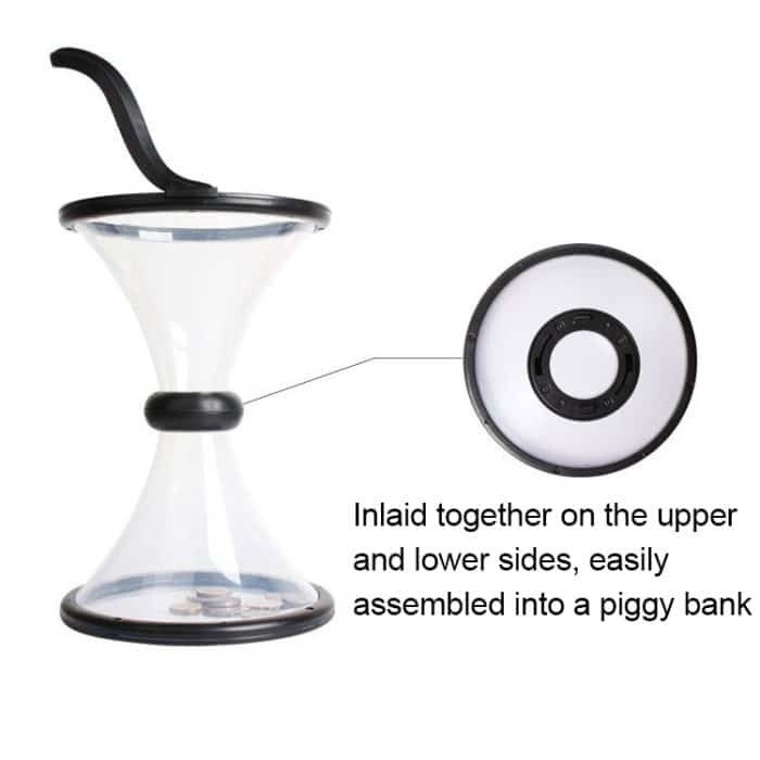 Vortex Bank Dekompression Transparenter Trichter Schwerkraft Rotierende Münzaufbewahrungsbox – Bild 3