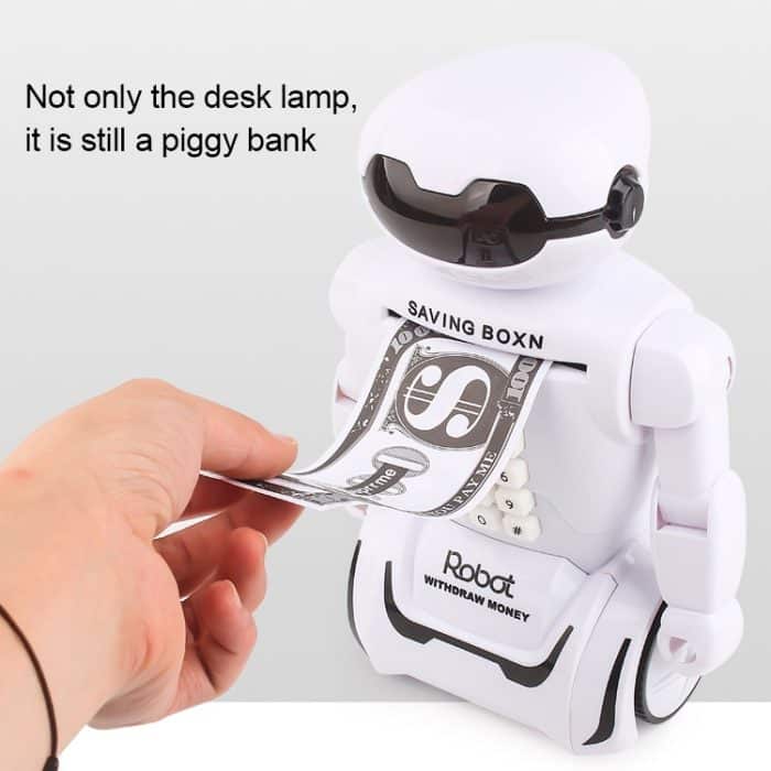 Multifunktionsroboter Sparschwein Schreibtisch Lampe Code Sparbüchse für Kinder – Bild 4