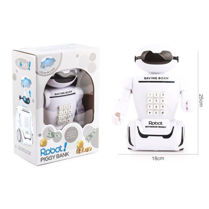Multifunktionsroboter Sparschwein Schreibtisch Lampe Code Sparbüchse für Kinder – Bild 9
