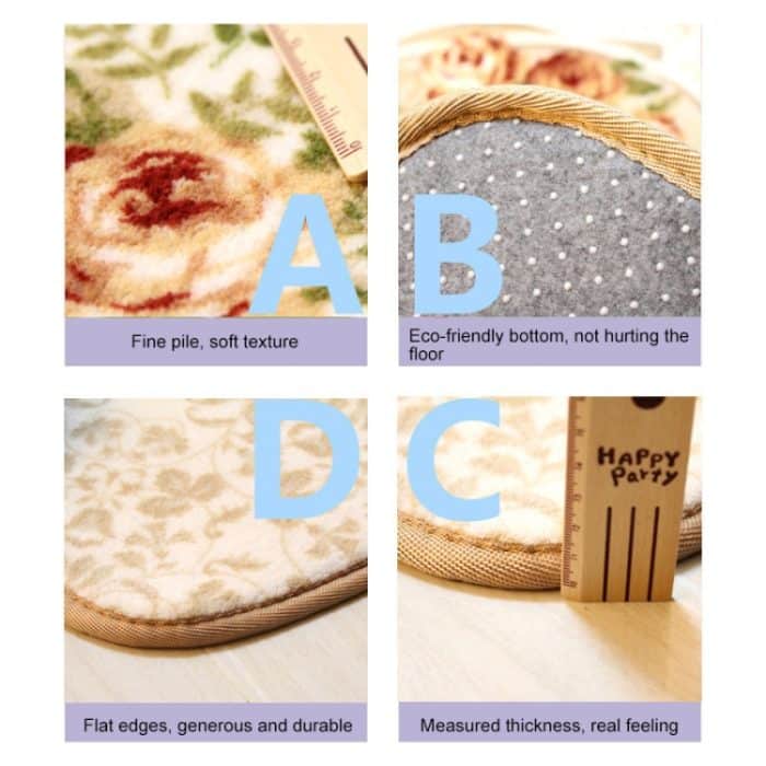 Flauschiger Wohnzimmerteppich mit Rosenmuster, Schlafzimmer-Nachttischmatte, Größe: 1,2 m x 1,8 m, 1.2m x 1.8m – Bild 6