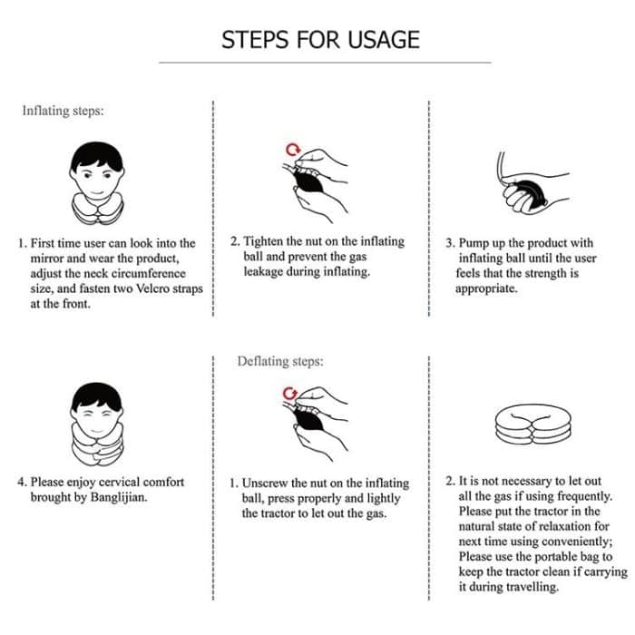 Haushalts-Vollkaschmir-Halswirbelsäulen-Traktionsinstrument, Nackenschutz, aufblasbares Halswirbelsäulen-Massageinstrument, Full Cashmere (Black), Full Cashmere (Coffee), Full Cashmere (Grey), Full Cashmere (Blue), Full Cashmere (Purple)... – Bild 6