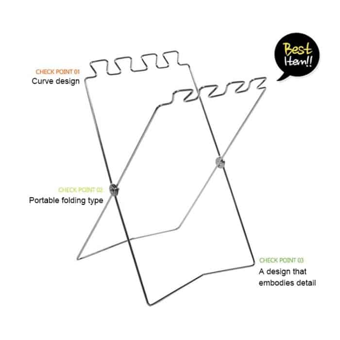 Outdoor Camping Edelstahl Faltbare Müllsäcke Kleiderbügel, Größe: 58 * 32 cm – Bild 2