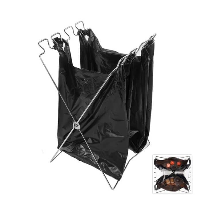 Outdoor Camping Edelstahl Faltbare Müllsäcke Kleiderbügel, Größe: 58 * 32 cm – Bild 4
