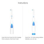 2W Creative Household Wasserdichtes rotierendes elektrisches Zahnbürstenset mit 4 Ersatzbürstenköpfen und -basis, 8500 Umdrehungen pro Minute – Bild 11