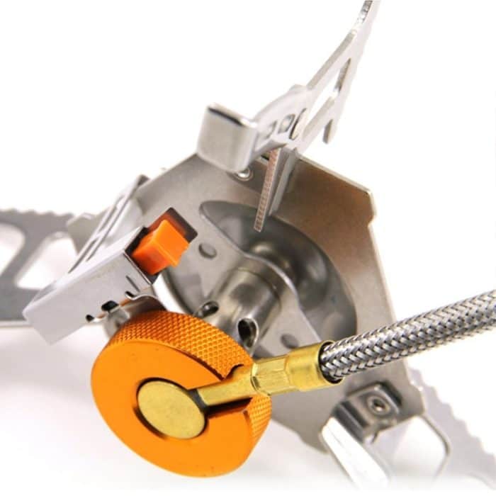 Outdoor Camping Tool Camp Herd BBQ Kochen Tragbarer Gasherd Split Gasofen – Bild 4