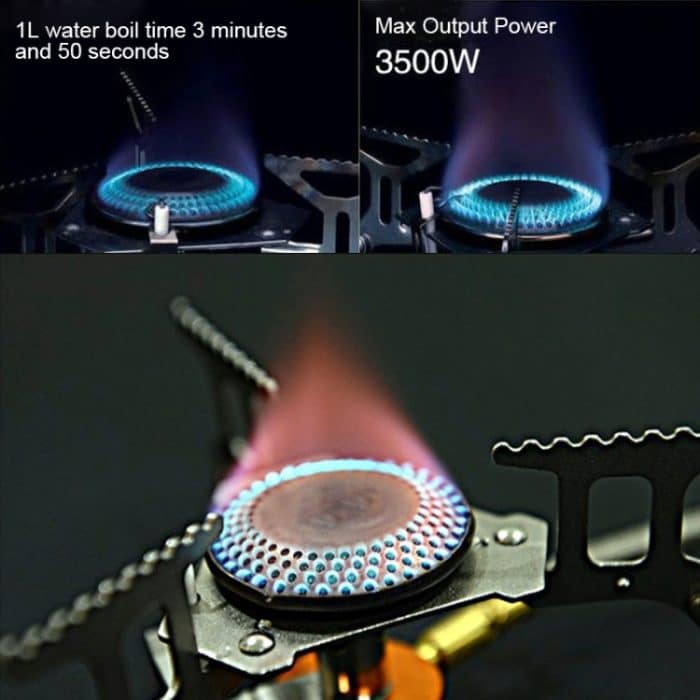 Outdoor Camping Tool Camp Herd BBQ Kochen Tragbarer Gasherd Split Gasofen – Bild 7