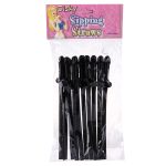 10 Stück Dicky Trinkhalme, Länge: ca. 19 cm, Dicky Sipping Straw(Black) – Bild 7