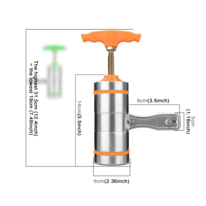 Manuelle Nudelmaschine mit 3 Formen für den Haushalt, kleine Edelstahl-Pressform, 3 Molds – Bild 5