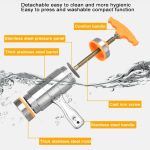 Manuelle Nudelmaschine mit 3 Formen für den Haushalt, kleine Edelstahl-Pressform, 3 Molds – Bild 6