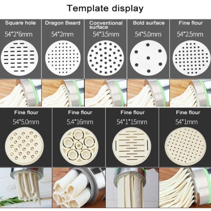 Manuelle Nudelmaschine mit 3 Formen für den Haushalt, kleine Edelstahl-Pressform, 3 Molds – Bild 9