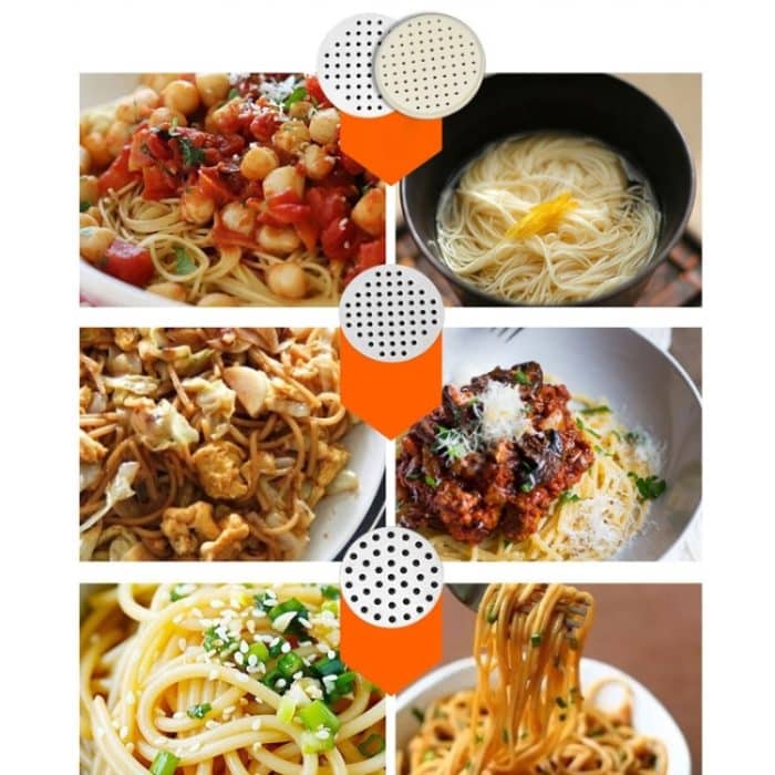 Manuelle Nudelmaschine mit 5 Formen für den Haushalt, kleine Edelstahl-Pressform, 5 Molds – Bild 11