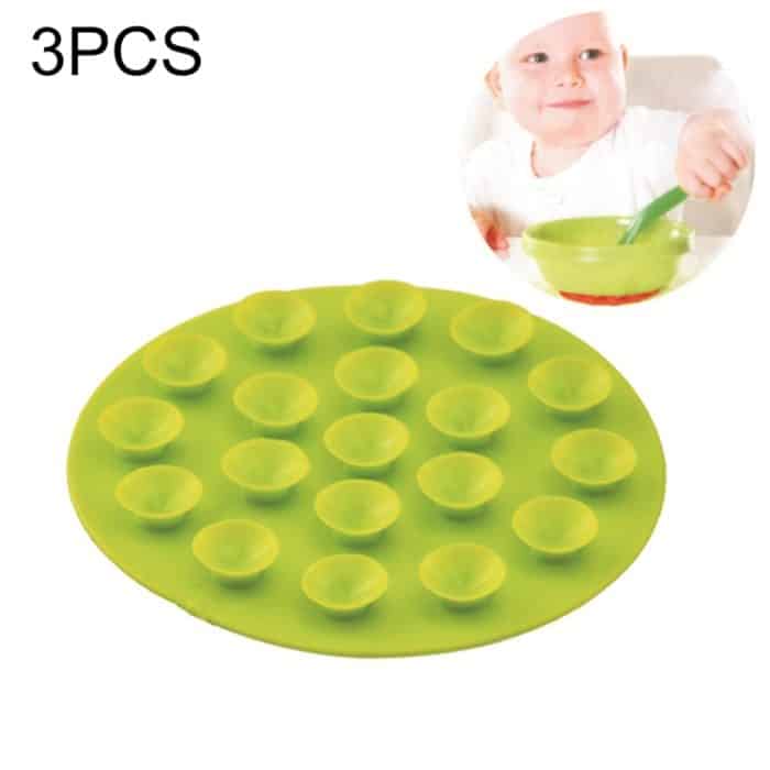 10 PCS Baby Doppelseitiges TPR Anti-Rutsch-Pad Starkes Saug-Tischset, Größe: 10,5 * 10,5 * 1,3 cm Zufällige Farbabgabe – Bild 1