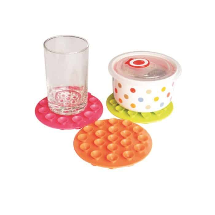 10 PCS Baby Doppelseitiges TPR Anti-Rutsch-Pad Starkes Saug-Tischset, Größe: 10,5 * 10,5 * 1,3 cm Zufällige Farbabgabe – Bild 2