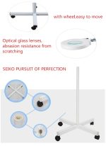 5X faltbare Schwingarm Schreibtisch Tischlupe mit Lampenlicht für Gesicht Tattoo Augenbrauen Nagel Salon Schönheit, kühles weißes Licht – Bild 4