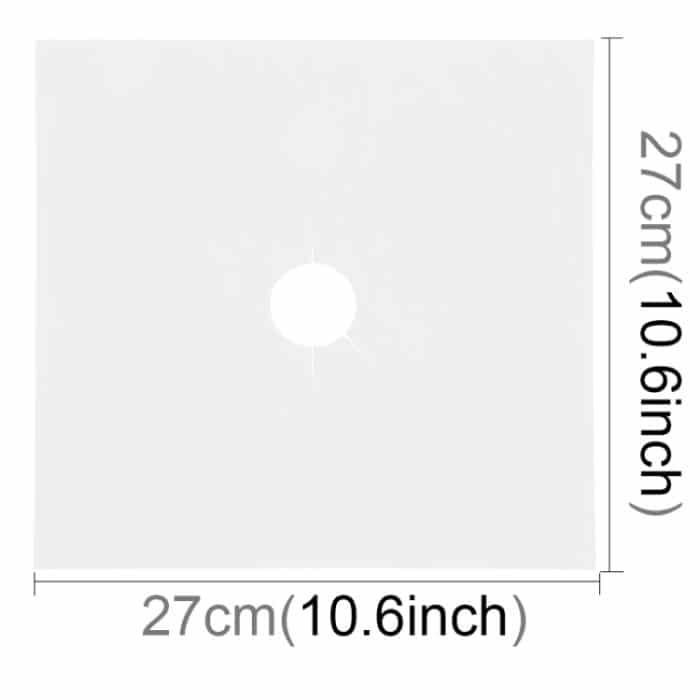 Gasofenoberfläche, ultradünnes Fasermaterial, Herdschutz-Reinigungspad, Größe: 27 x 27 cm, 0,2 mm (Silber) – Bild 2