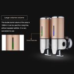 Doppelter Hotel-Dusche-Handspender, Wandmontage, Waschflüssigkeit, Shampoo, Seife, Flasche, Fassungsvermögen: 1000 ml, 1000ml/Black, 1000ml/Gold, 1000ml/Transparent, 1000ml/White, 1000ml/Dark Red, 1000ml/Green, 1000ml/Blue, 1000ml/Purple, 1000ml/Red... – Bild 8