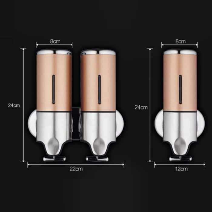 Doppelter Hotel-Dusche-Handspender, Wandmontage, Waschflüssigkeit, Shampoo, Seife, Flasche, Fassungsvermögen: 1000 ml, 1000ml/Black, 1000ml/Gold, 1000ml/Transparent, 1000ml/White, 1000ml/Dark Red, 1000ml/Green, 1000ml/Blue, 1000ml/Purple, 1000ml/Red... – Bild 9